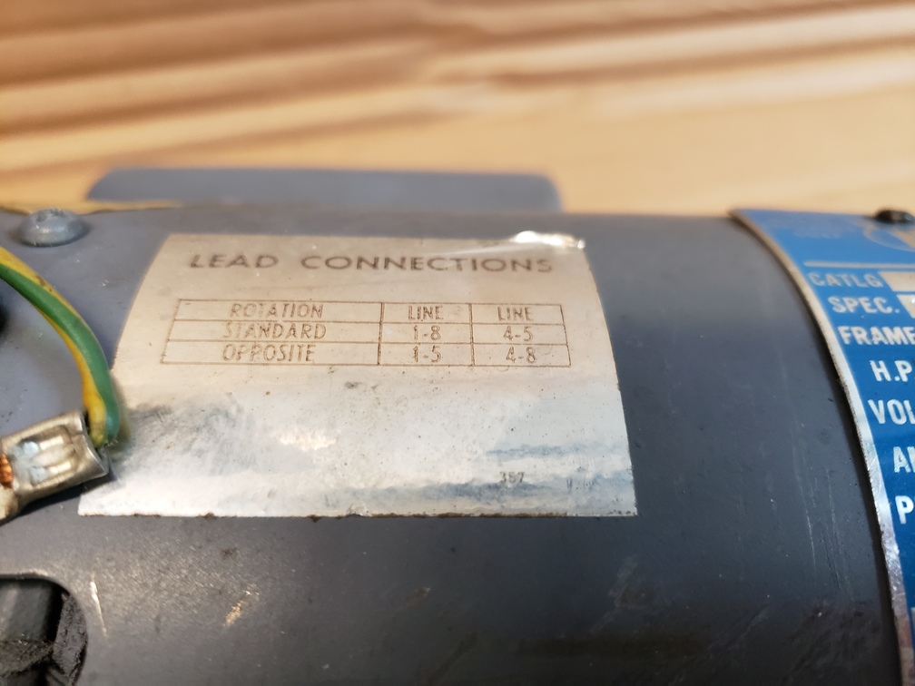 Mac Motor Appliance Corp. 1/4 HP 1725 RPM Milling Table Motor 1L442325 NAME00501 Chicago