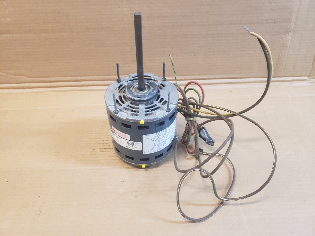 1/3HP to 1HP, 208230V, 1075 RPM, 3 Speed, Fasco D711 Reversible Motor