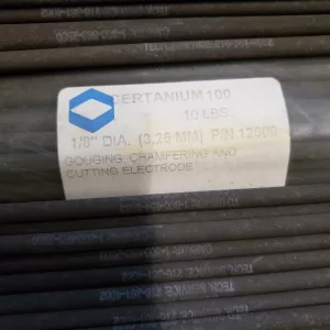 Certanium 100 AC/DC Straight 1/8" (3.25mm) P/N 12000 10LBS Gouging, Chamfering and Cutting Electrode 150-250 AMPS Rods