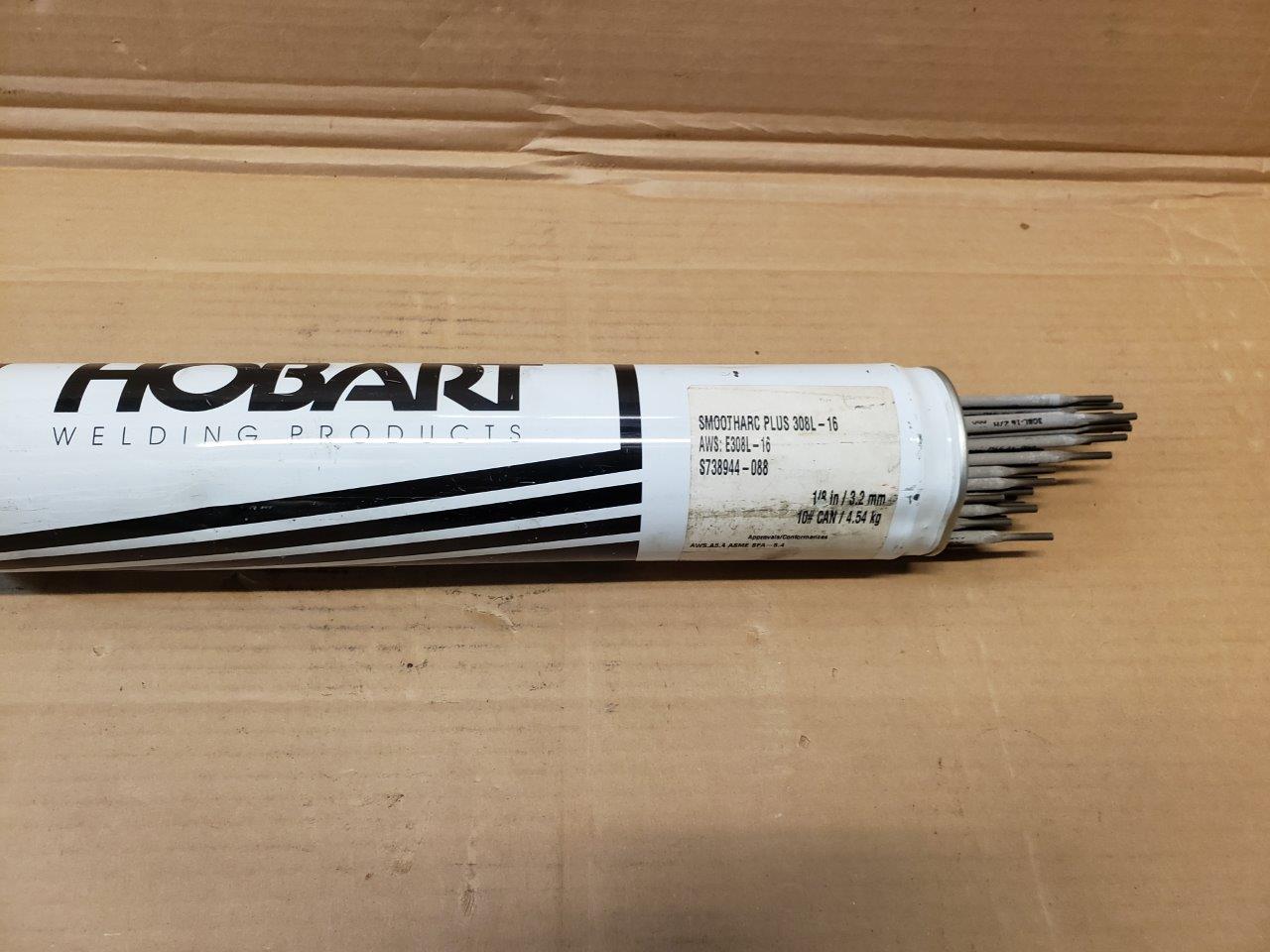 Hobart Premium Stick Welding Electrodes Stainless Steel E308L16, 1/8