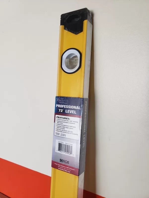 Primo Tools Professional 72" Heavy Duty Level w/Hand Holes PTHH72 Waserwaga