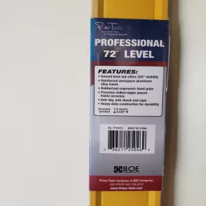 Primo Tools Professional 72" Heavy Duty Level w/Hand Holes PTHH72 Waserwaga