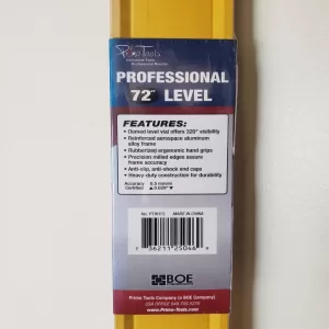 Primo Tools Professional 72" Heavy Duty Level w/Hand Holes PTHH72 Waserwaga