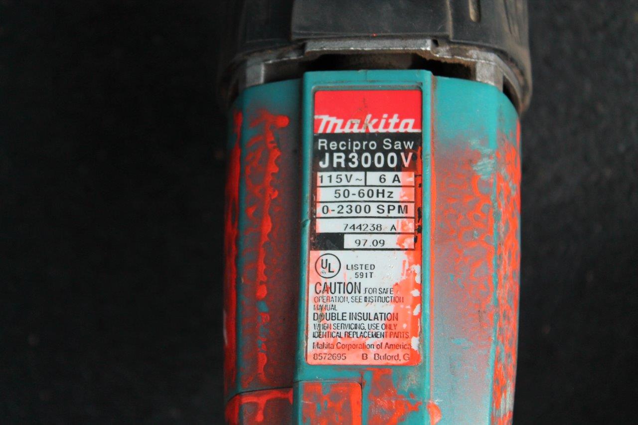 Makita JR3000V 6 Amp Variable Speed Reciprocating Saw Chicago HVAC