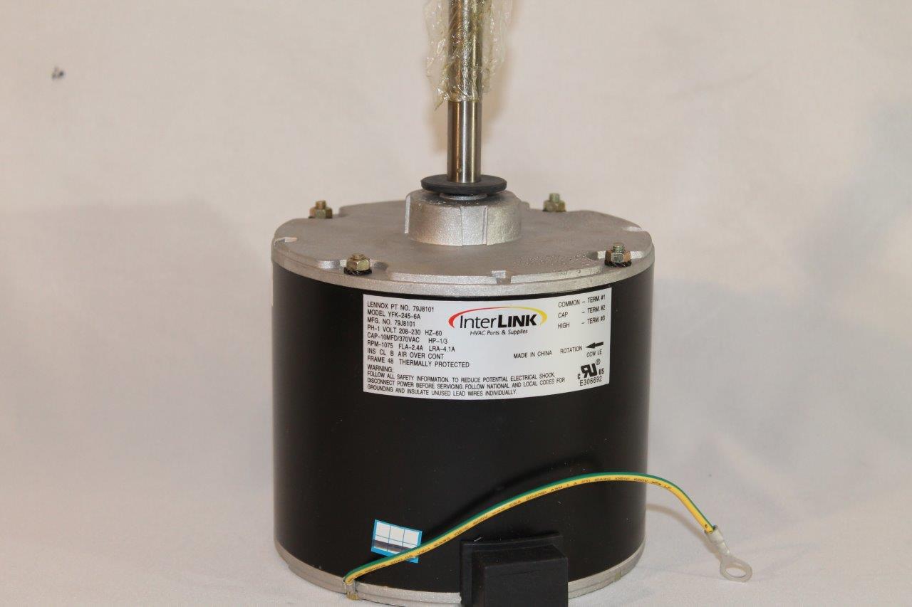 Interlink 79J8101, Condenser Fan Motor Blower, 1/3 HP, 208230/1, 1075