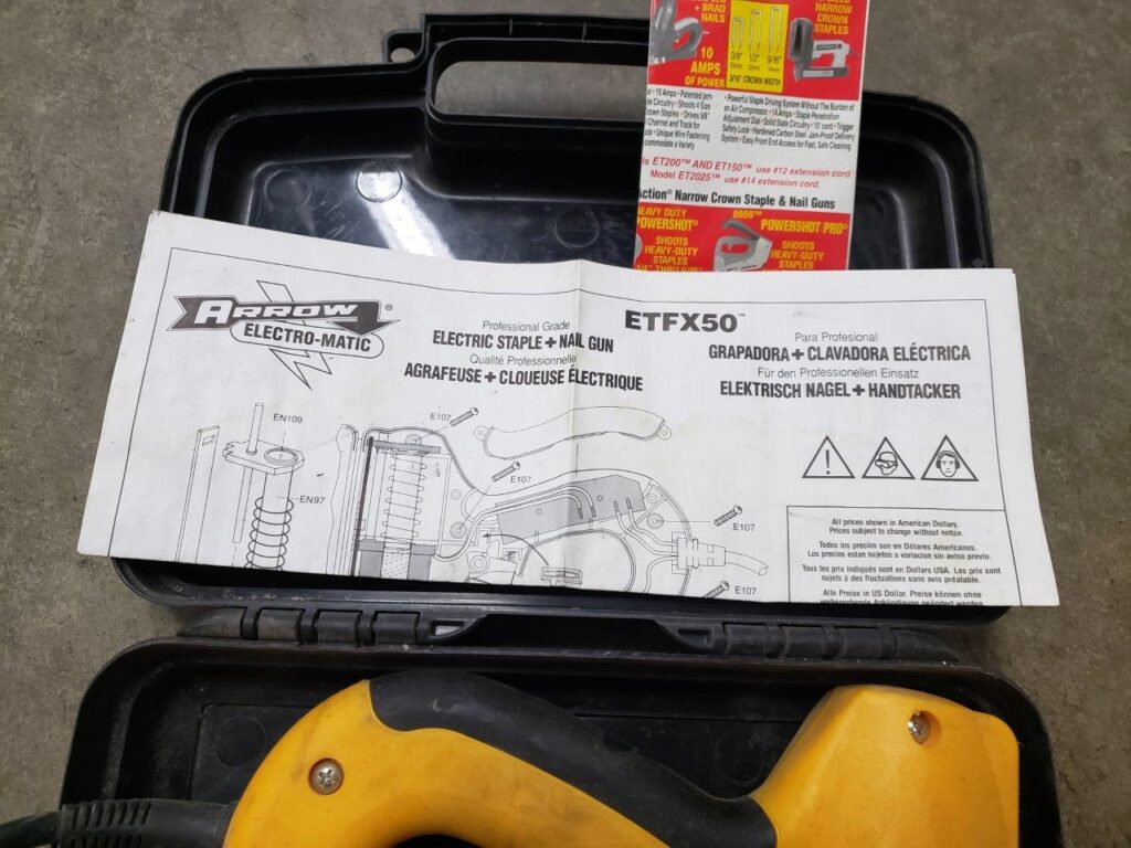 Arrow Fastener ETFX50 Heavy Duty Professional Electric Staple and Nail Gun Chicago HVAC tools