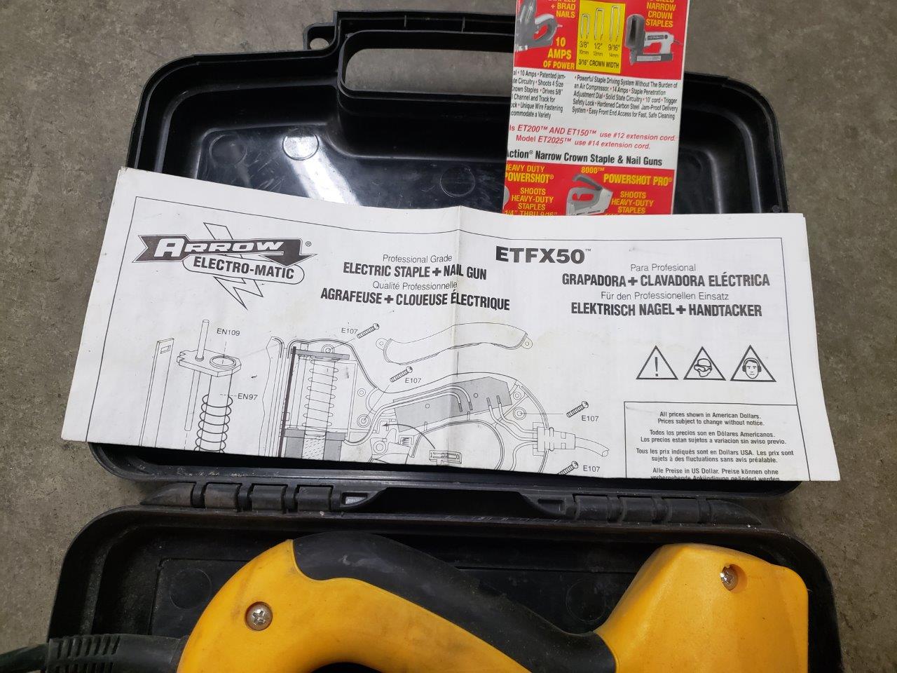 Arrow Fastener ETFX50 Heavy Duty Professional Electric Staple and Nail