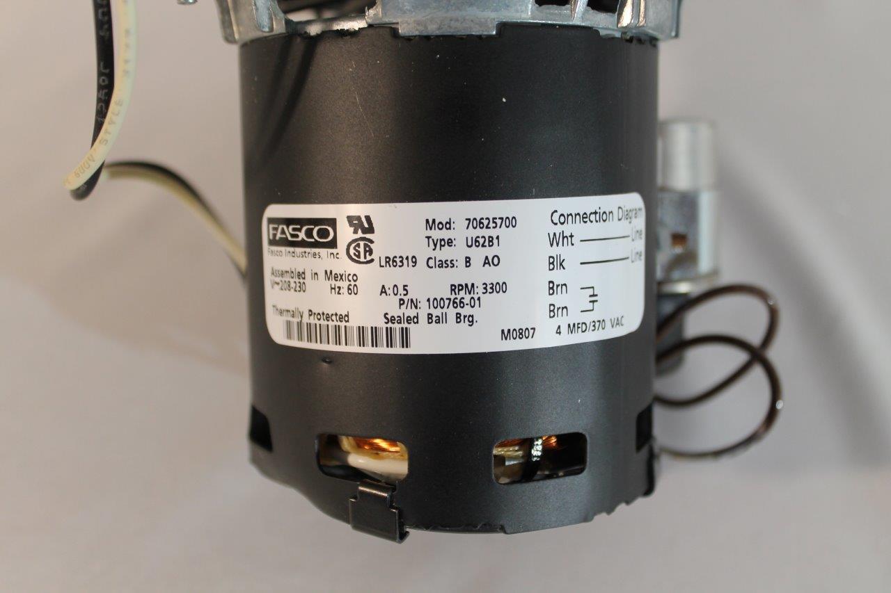 Fasco 70625700 Draft Inducer Blower Motor 10076601 Type U62B1