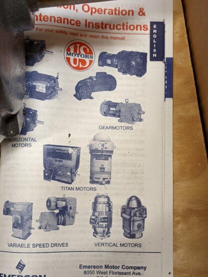 Motor 2 HP, 230/460 V, 3 PH, 1750 RPM, U.S. MOTORS General Purpose Motor H2P2B AS73