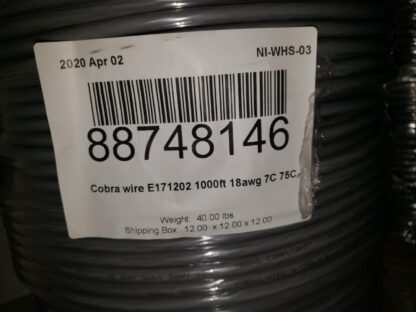 Multi-Conductor Cable E171202-01 18 AWG, 7C 75C, AWMW 2464, 300V Industrial Communication cable