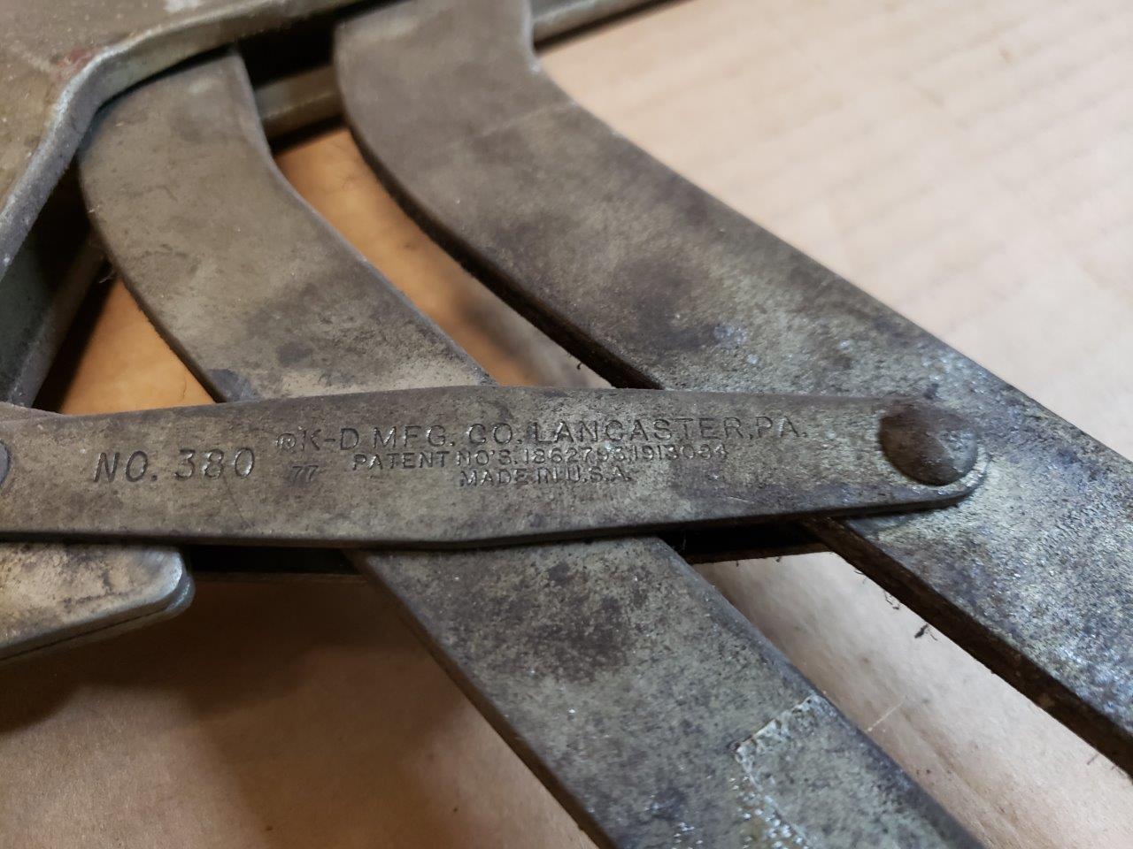 Vintage KD Mfg. Lancaster, PA Valve Spring Clamp No. 380 Chicago