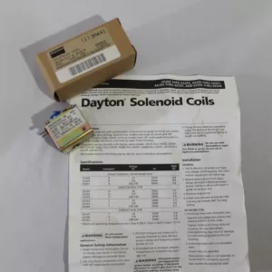 Dayton 3A441 Solenoid Valve Coil, 208/240VAC, 60/50 Hz