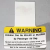 Mitsubishi MR381707 Air Bag Label 1995-2007 Lancer, Outlander, Montero, Eclipse RS GS GST GSX Talon ESi TSi AWD Air Bag Tag