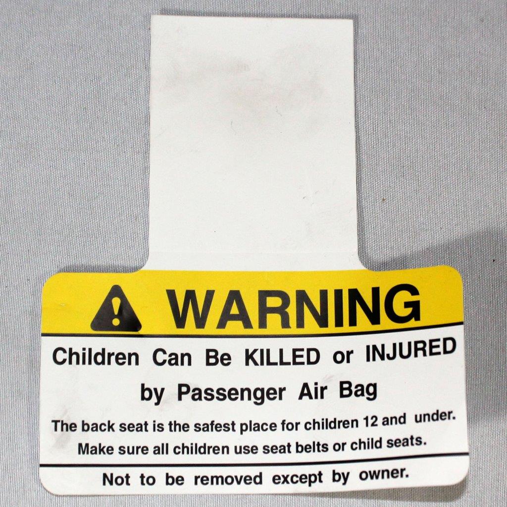 Mitsubishi MR381707 Air Bag Label 19952007 Lancer, Outlander, Montero