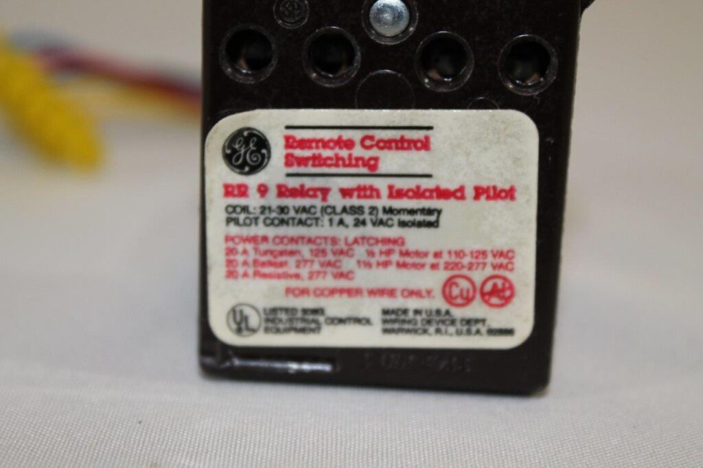 GE RR9 Low Voltage Pilot Light Remote Control Relay Switch RR9PBP with ...