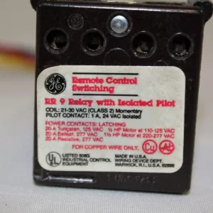 GE RR9 Low Voltage Pilot Light Remote Control Relay Switch RR9PBP with 5 Pin Plug