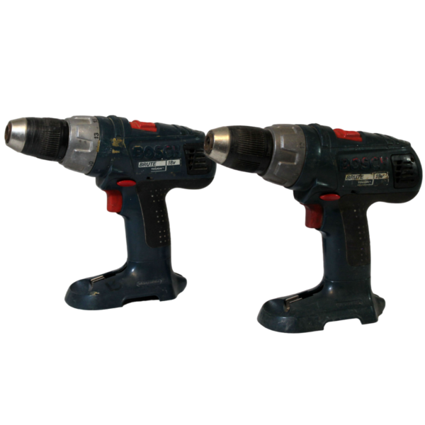 Pair of Bosch 33618 18v High 2 Speed Drill Driver With 1 Battery BAT180 Bosch Blue Core 18V 2.4A