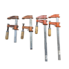 Set of 4 Steel Bar Clamps with Wood Handle 2 x 16″ 1 x 12″ 1 x 10″
