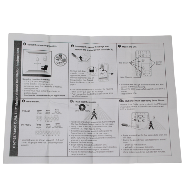 Honeywell Dt-7435 Dual Tec Motion Sensor