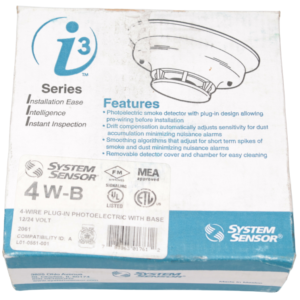 System Sensor 4W-B Smoke Detector 4-Wire Photoelectric i3