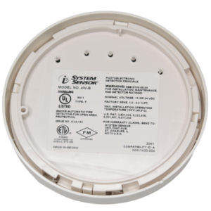 System Sensor 4W-B Smoke Detector 4-Wire Photoelectric i3