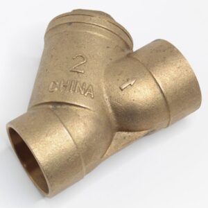 Brass 2" inch Wye Y Strainer (Solder Sweat Connection) Bronze