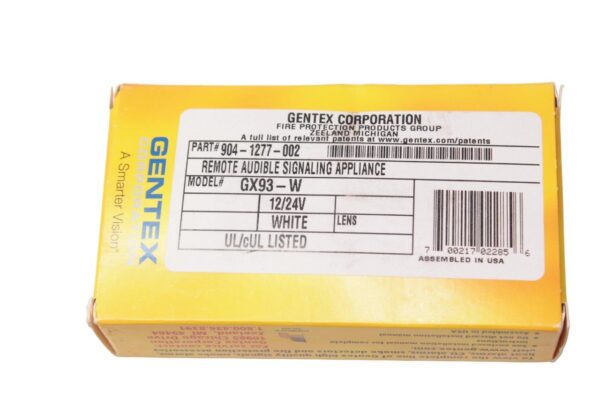 Gentex GHLFW 24VDC Low Frequency Horn – 520Hz – Fire Alarm – SEALED, Fast Ship