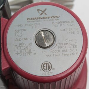 Grundfos UPS43-100SF (95906638) Pump, Circulator 115V 1/2 HP 3-Speed - Stainless Steel