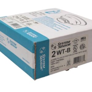 System Sensor 2WT-B I3 2-Wire Plug-In Photoelectric Smoke Detector with Base 135F Thermal