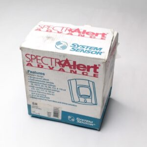 System Sensor SR Strobe STD CD, Red, Wall Mount, FIRE Lettering, Standard Candela