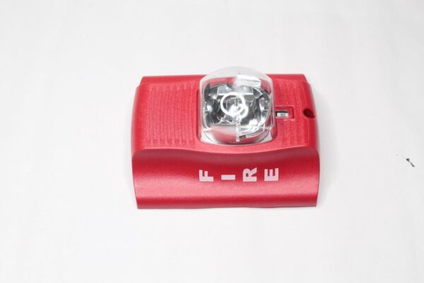 System Sensor SR Strobe STD CD, Red, Wall Mount, FIRE Lettering, Standard Candela