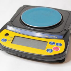 A&D Engineering EJ-120 Newton Compact Electronic Toploading Balance with LCD Display, 110mm Pan, +/-0.01g Linearity, 120g Capacity, 0.01g Readability