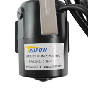 Trupow Utility Pump PAS-30A 1/10HP 330GPH 115-Volt