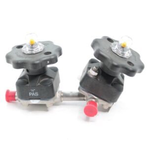 ITT Engineered Valves Double Diaphragm Valve .5-F-428-6-TM-963 – ½” Flanged Dual-Body Manual Valve Assembly, Corrosion-Resistant, Ideal for Clean/Containment Service