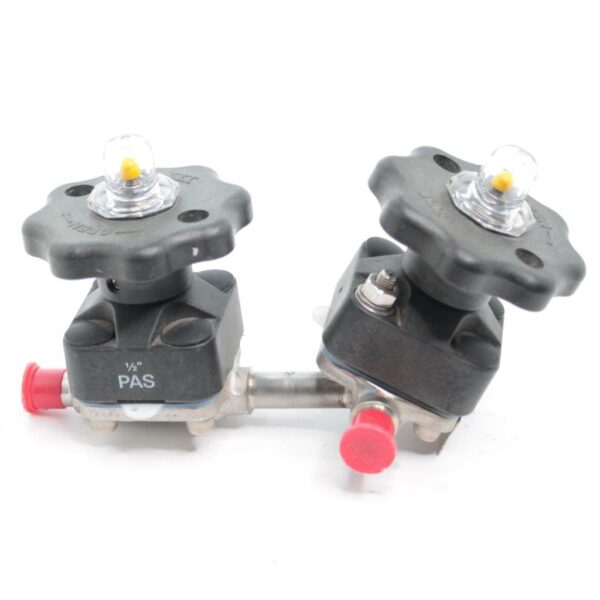 ITT Engineered Valves Double Diaphragm Valve .5-F-428-6-TM-963 – ½” Flanged Dual-Body Manual Valve Assembly, Corrosion-Resistant, Ideal for Clean/Containment Service