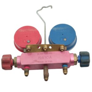 Imperial R-410A System Analyzer Manifold Gauge Set – Dual O-Ring Valves, Precision Shock-Resistant Gauges, Auxiliary Valve Port, 800 PSI Working Pressure