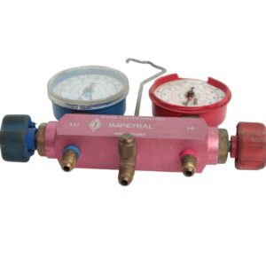 Imperial R-410A System Analyzer Manifold Gauge Set – Dual O-Ring Valves, Precision Shock-Resistant Gauges, Auxiliary Valve Port, 800 PSI Working Pressure
