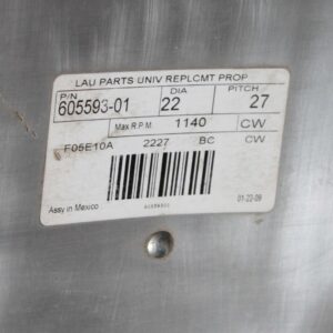 Lau 605593-01 22-Inch 4-Blade Fan – CW Rotation, ½" Bore, Aluminum Blades, OEM HVAC Condenser/Exhaust Fan Replacement