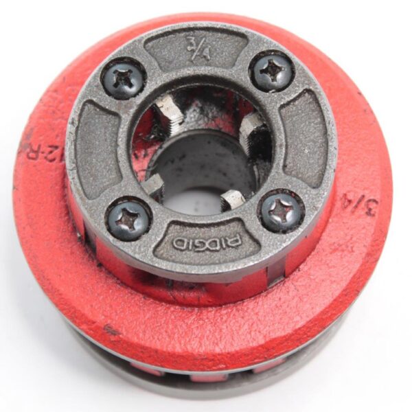 Ridgid 12R Manual Die Head for 3/4" NPT Pipe Threading – Handheld Threader Compatible with 12R Ratchet Handle