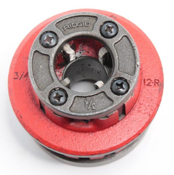 Ridgid 12R Manual Die Head for 3/4" NPT Pipe Threading – Handheld Threader Compatible with 12R Ratchet Handle