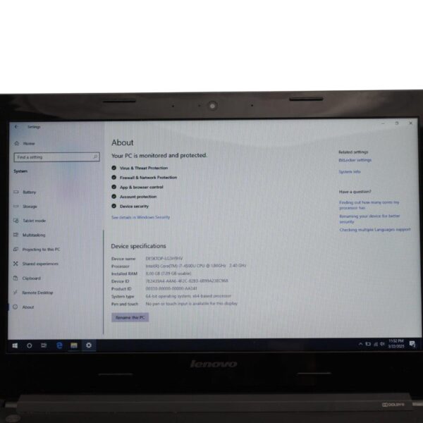 Lenovo Z40-70 Laptop – Intel Core i7-4500U, 8GB RAM, 1TB SSHD, DVD-RW, BIOS 9BCN25WW