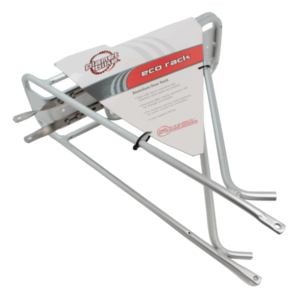 Planet Bike Eco Rack – Rear Bicycle Cargo Rack, Silver, Part# 4002, UPC 642016400209