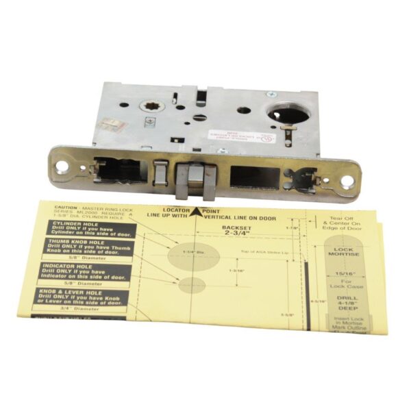Corbin Russwin ML2057-LL-626 Grade 1 Mortise Lockbody, Storeroom/Closet Function, Satin Chrome Finish