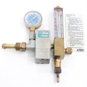 Linde Type R-5007 Inert Gas Regulator with Flowmeter – Preset 50 PSIG for Argon, Helium, C-25, and Nitrogen