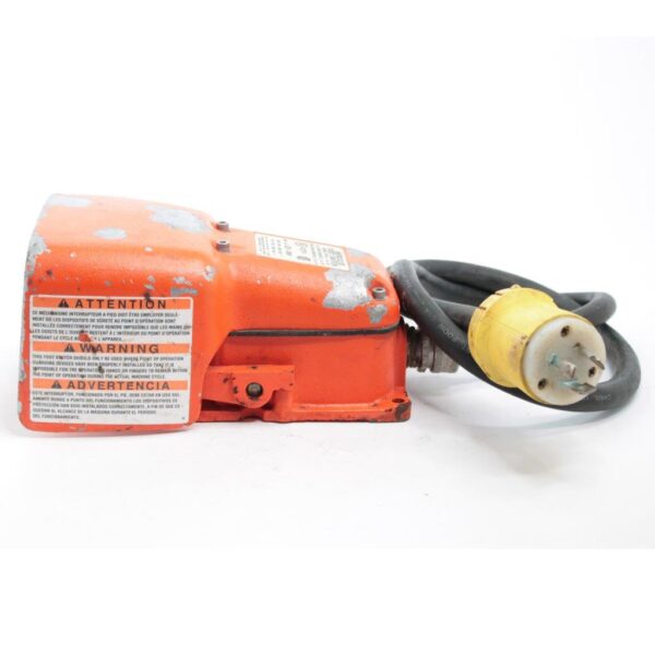 Linemaster Hercules 532-SWH Heavy Duty Foot Switch, Cast Iron, DPDT, Shielded, 20A 125-250VAC