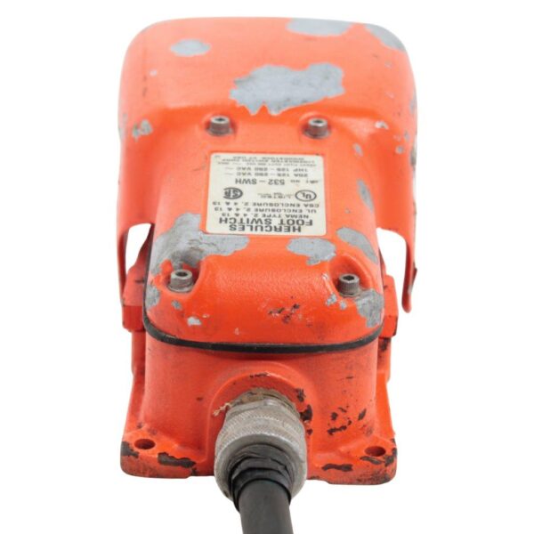 Linemaster Hercules 532-SWH Heavy Duty Foot Switch, Cast Iron, DPDT, Shielded, 20A 125-250VAC