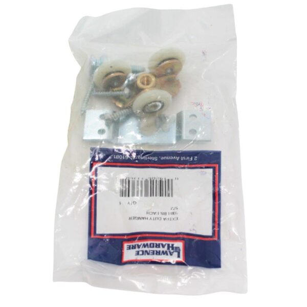 New Lawrence Hardware 572 Universal Pocet Door Rollers 3 Wheel Extra Duty Hanger, 100 LBS each