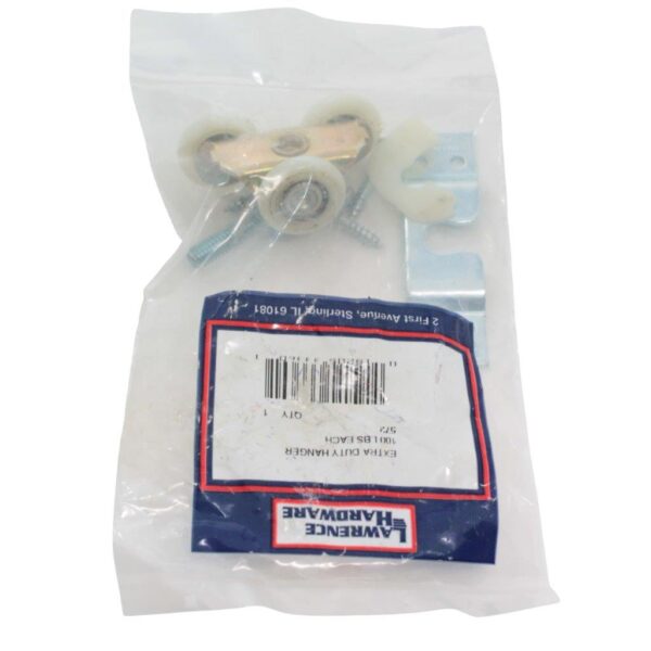New Lawrence Hardware 572 Universal Pocet Door Rollers 3 Wheel Extra Duty Hanger, 100 LBS each