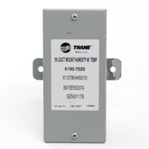 Trane 4190-7020 / BAYSENS037A Duct Mount Humidity & Temperature Zone Sensor – 4–20mA, 3% RH Accuracy, Polymer Capacitive Element