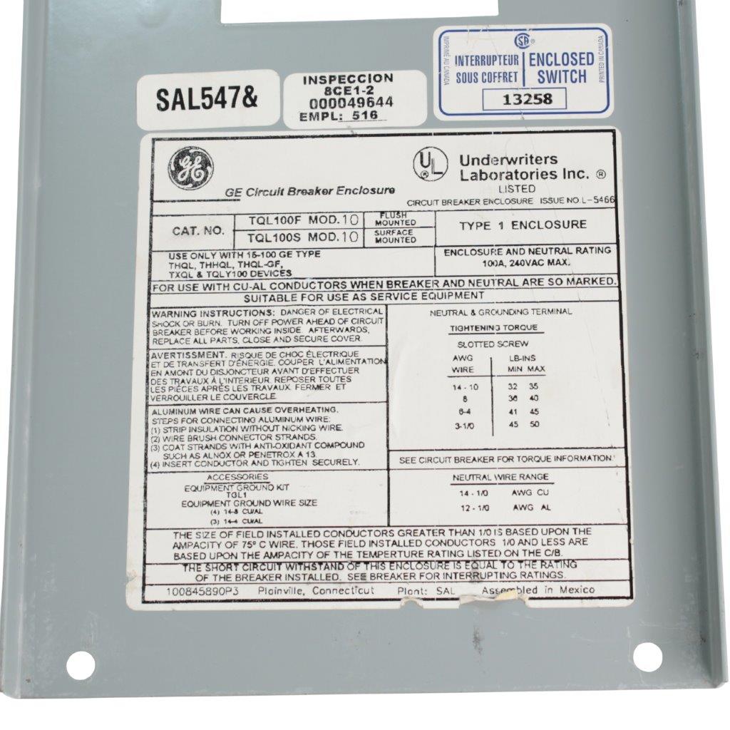 GE-TQL100F-mod10-Circuit-Breaker-Enclosure-w-Circuit-Breakers-1x15-and-2x30-A_10 | Chicago HVAC tools and supplies